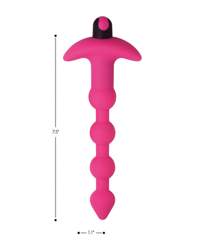 Bang! 28X Vibrating Silicone Anal Beads w/Remote Control
