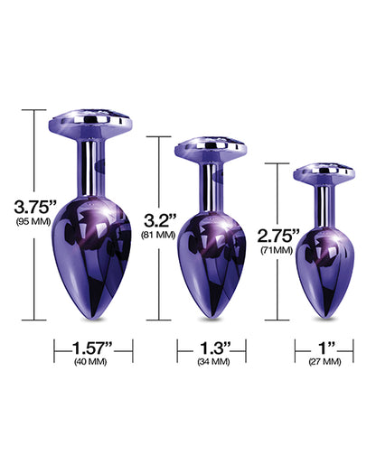 Nixie Metal Butt Plug Trainer Set W/inlaid Jewel