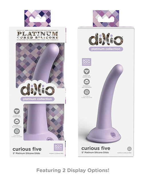 Dillio Platinum 5&quot; Curious Five Silicone Dildo