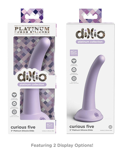 Dillio Platinum 5&quot; Curious Five Silicone Dildo
