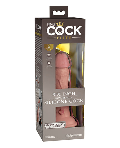 King Cock Elite 6&quot; Dual Density Silicone Cock