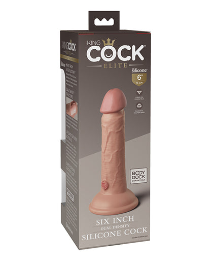 King Cock Elite 6&quot; Dual Density Silicone Cock