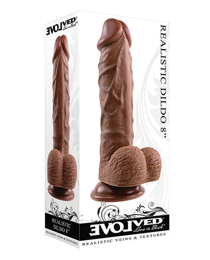 Evolved 8&quot; Realistic Dildo W/balls