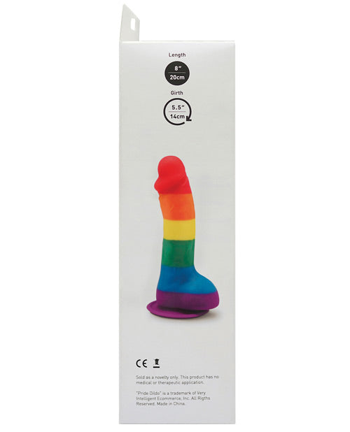 Pride Dildo w/Balls - Rainbow