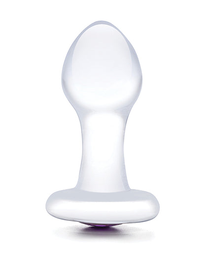 Glas 3.5&quot; Bling Bling Glass Butt Plug - Clear