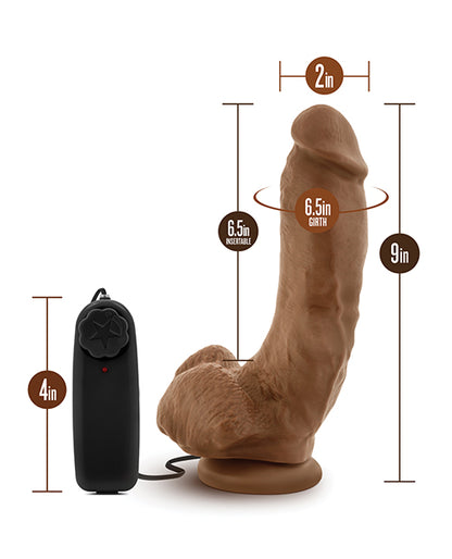 Blush Coverboy the Boxer 9&quot; Vibrating Realistic Cock - Mocha