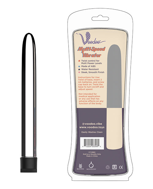 Voodoo 9&quot; Multi Speed Vibrator - Silver