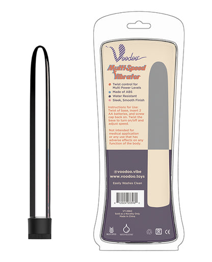 Voodoo 9&quot; Multi Speed Vibrator - Silver