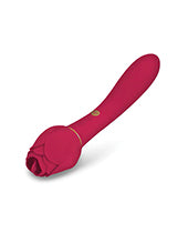 Secret Kisses Rosegasm Lingo Dual Ended Rose Bud w/Clitoral Flickering &amp; Internal Massage - Red