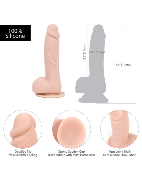 Addiction Mark 7.5&quot; Dildo - Beige