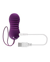 Evolved Eager Egg Vibrating &amp; Thrusting Egg w/Remote - Purple