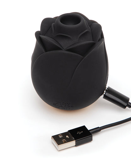 Fifty Shades of Grey Hearts &amp; Flowers Rose Vibrator - Black