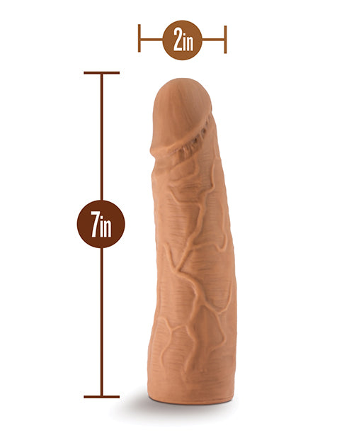 Blush Lock On 7&quot; Dynamite Dildo w/Suction Cup Adapter - Mocha