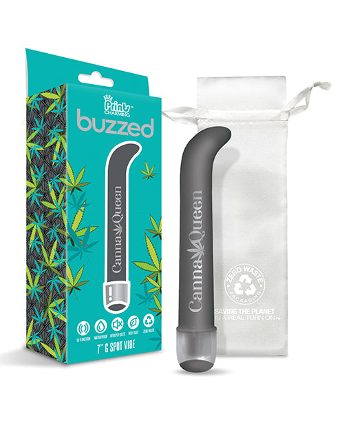 Buzzed 7&quot; G-Spot Vibe  - Canna Queen Black