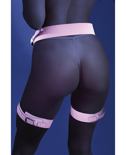 Glow Strapped In Glow in the Dark Leg Harness Light Pink O/S