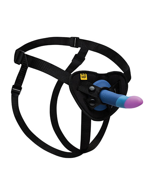 ROMP Piccolo 3 Color 5.5&quot; Dildo Pegging Kit - Blue