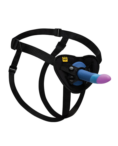 ROMP Piccolo 3 Color 5.5&quot; Dildo Pegging Kit - Blue