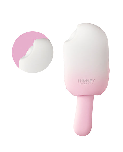 Bite Me Sucking, Tapping &amp; Vibrating Cream Pop Stimulator - Pink/White