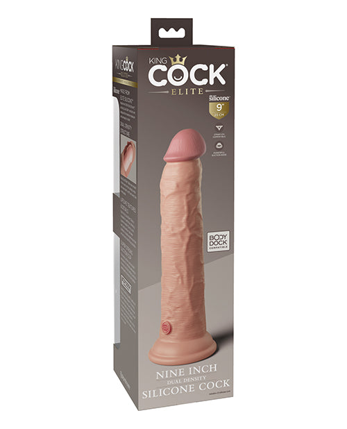 King Cock Elite 9&quot; Dual Density Silicone Cock - Light