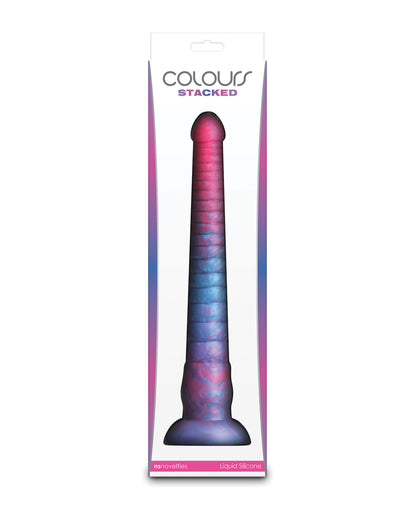 Colours Stacked 12&quot; Dildo - Pink/Blue