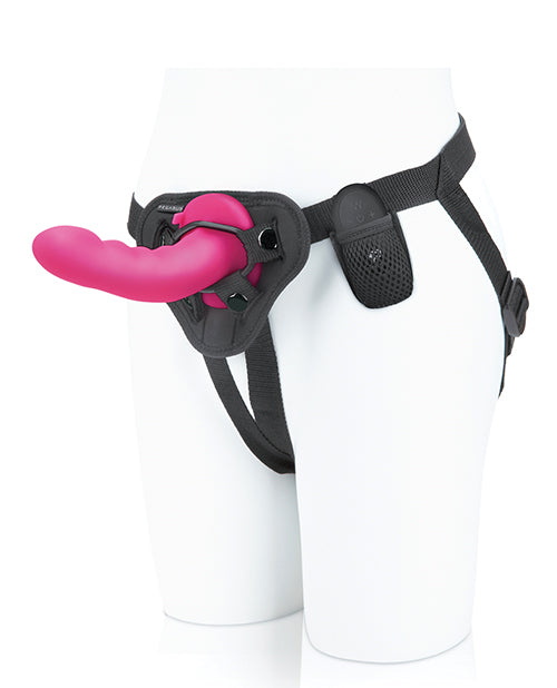 Pegasus 6&quot; Rechargeable Ripple Peg w/Adjustable Harness &amp; Remote - Pink