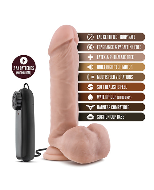 Blush Coverboy The Goalie 8&quot; Vibrating Realistic Cock - Vanilla