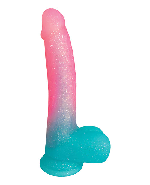 Sweet Sex 8.5&quot; Lollicock Cotton Candy Dildo - Multi Color