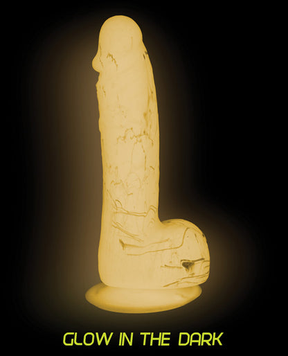 Addiction Brandon 7.5&quot; Glow in the Dark Dildo - Pink