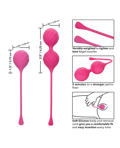Kegel Training 2 pc Set - Pink