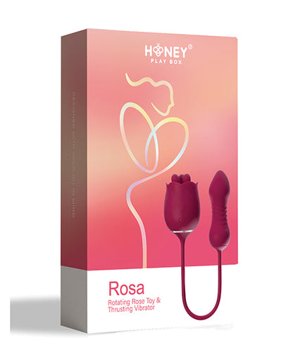Rosa Rotating Rose Toy &amp; Thrusting Vibrator&amp;