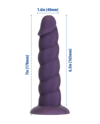 Fantasy Addiction 7&quot; Unicorn Dildo - Purple