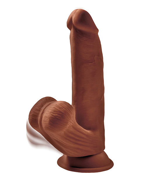 King Cock Plus 8&quot; Triple Density Cock w/Swinging Balls - Brown