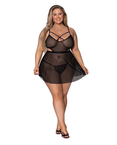 Girl Next Door Babydoll &amp; Crotchless Panty 2x