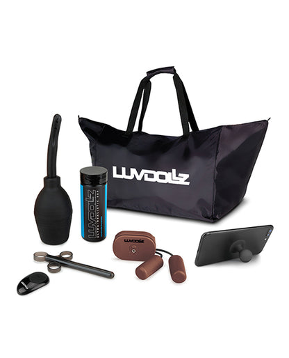 Luvdollz Remote Control Rechargeable Spread Eagle Pussy &amp; Ass w/Douche - Mocha