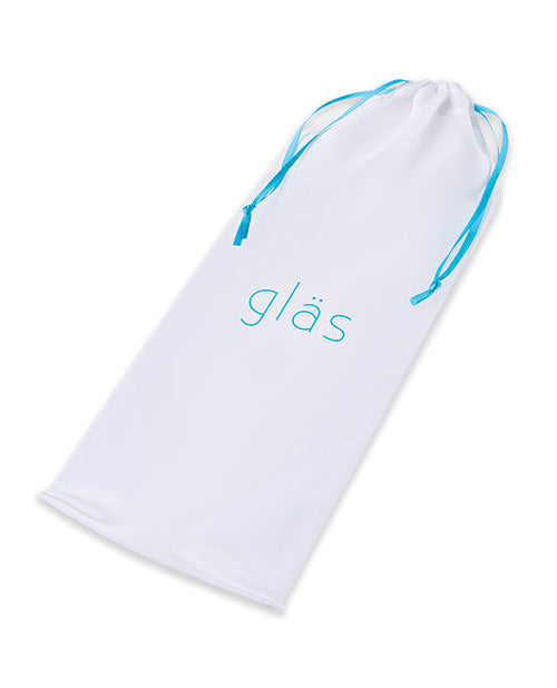 Glas 9&quot; Purple Rose Nubby Glass Dildo - Purple/Pink