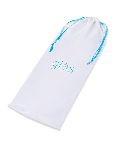Glas 9&quot; Purple Rose Nubby Glass Dildo - Purple/Pink