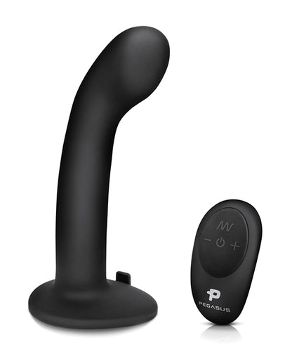Pegasus 6&quot; Rechargeable P-Spot G-Spot Peg w/Adjustable Harness &amp; Remote Set - Black