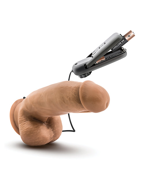 Blush Coverboy MMA Fighter 7&quot; Vibrating Realistic Cock - Mocha