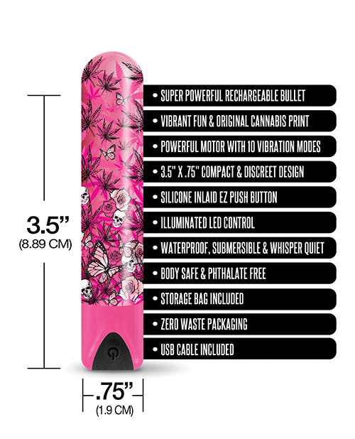 Buzzed 3.5&quot; Rechargeable Bullet - Blazing Beauty Pink